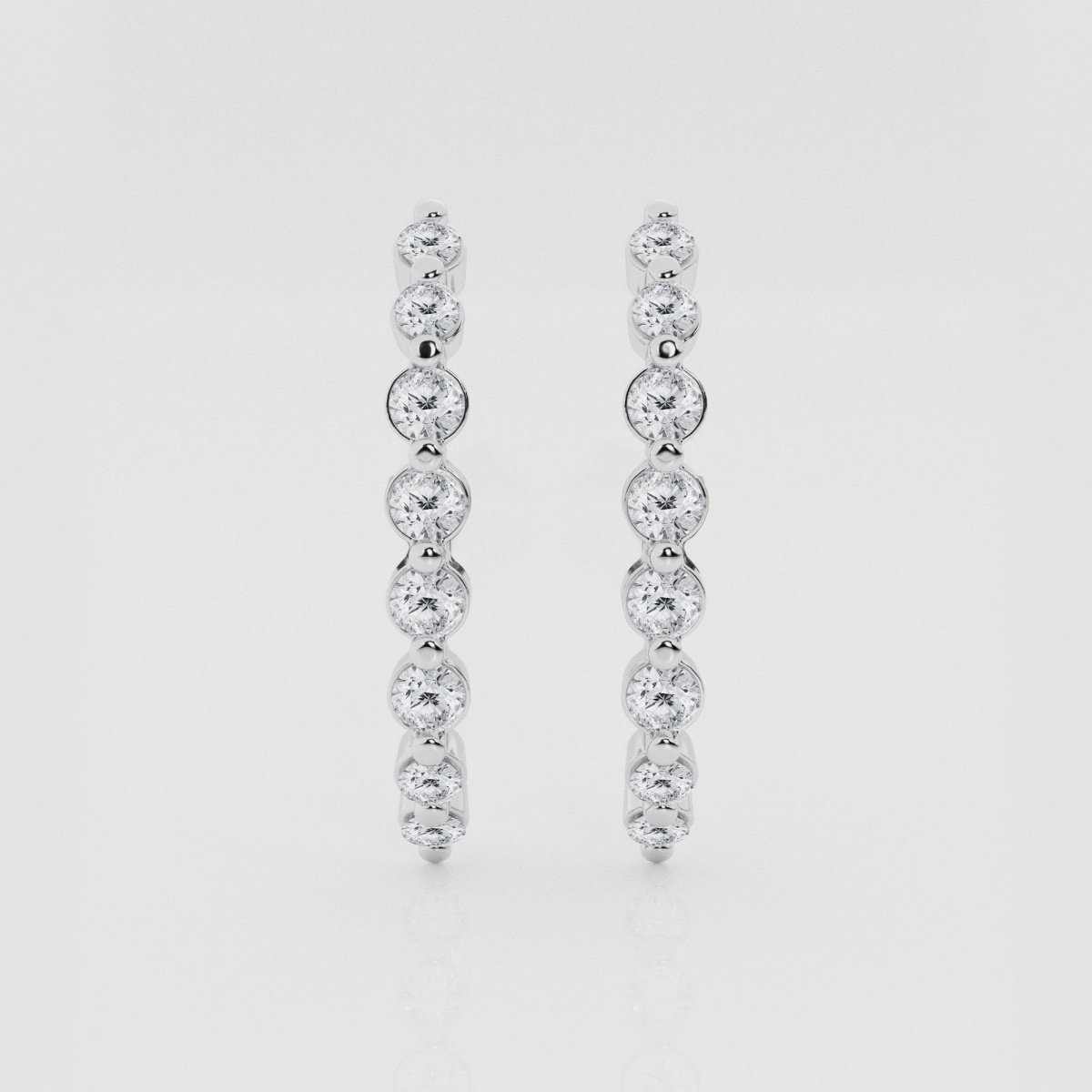 Natural Diamond | 2/3 ctw Round Suspender Fashion Earrings