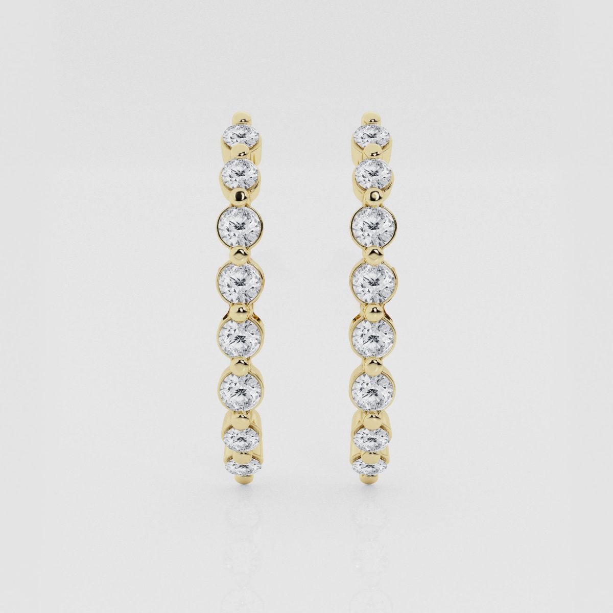 Natural Diamond | 2/3 ctw Round Suspender Fashion Earrings