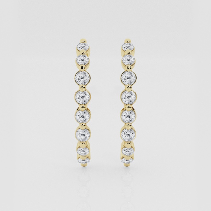 Natural Diamond | 2/3 ctw Round Suspender Fashion Earrings