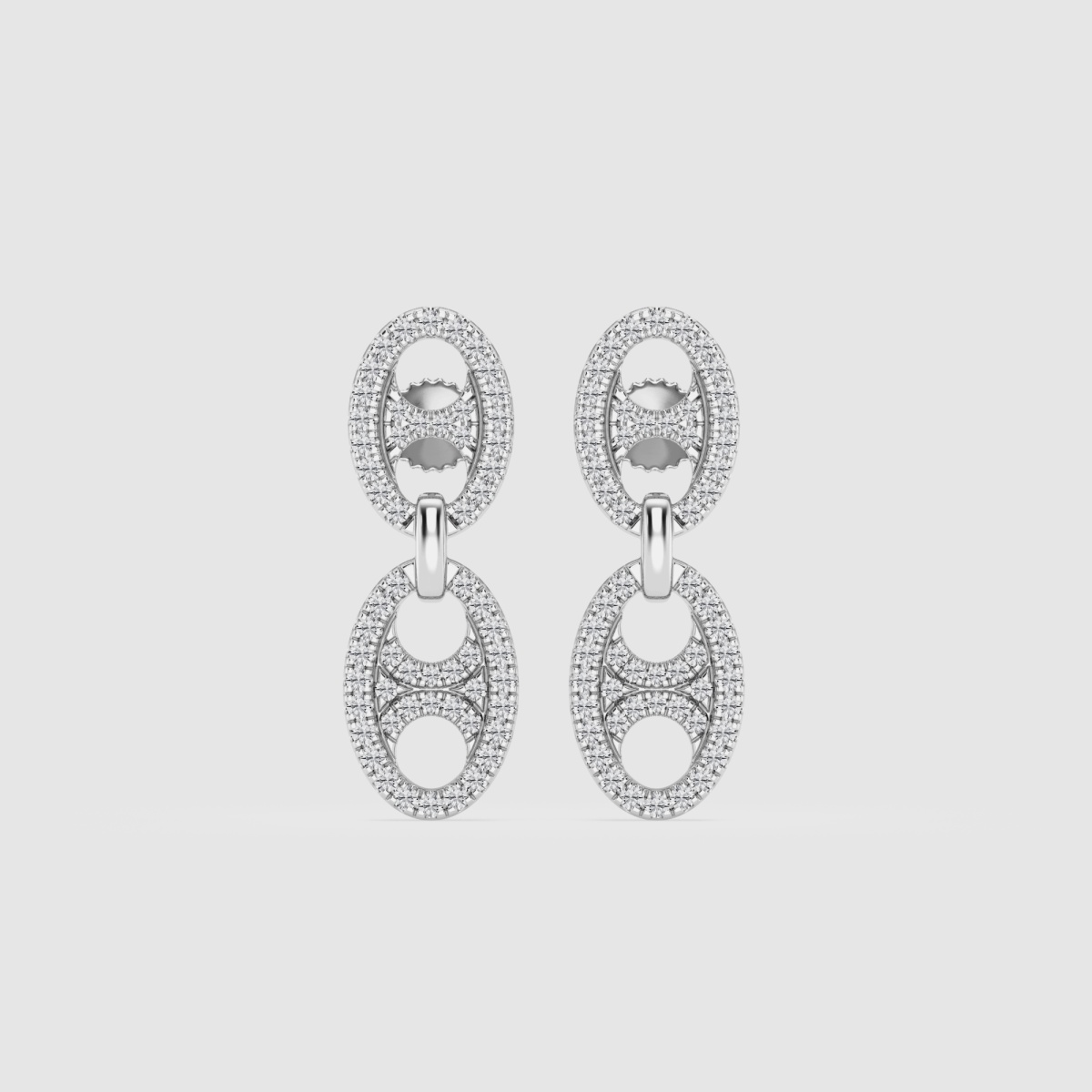 5/8 ctw Round Natural Diamond Nautical Drop Earrings