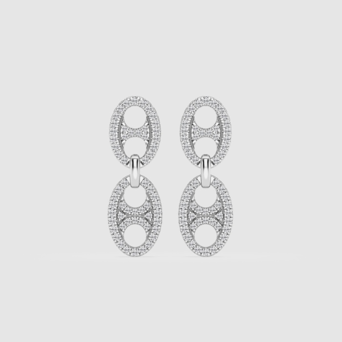 5/8 ctw Round Natural Diamond Nautical Drop Earrings