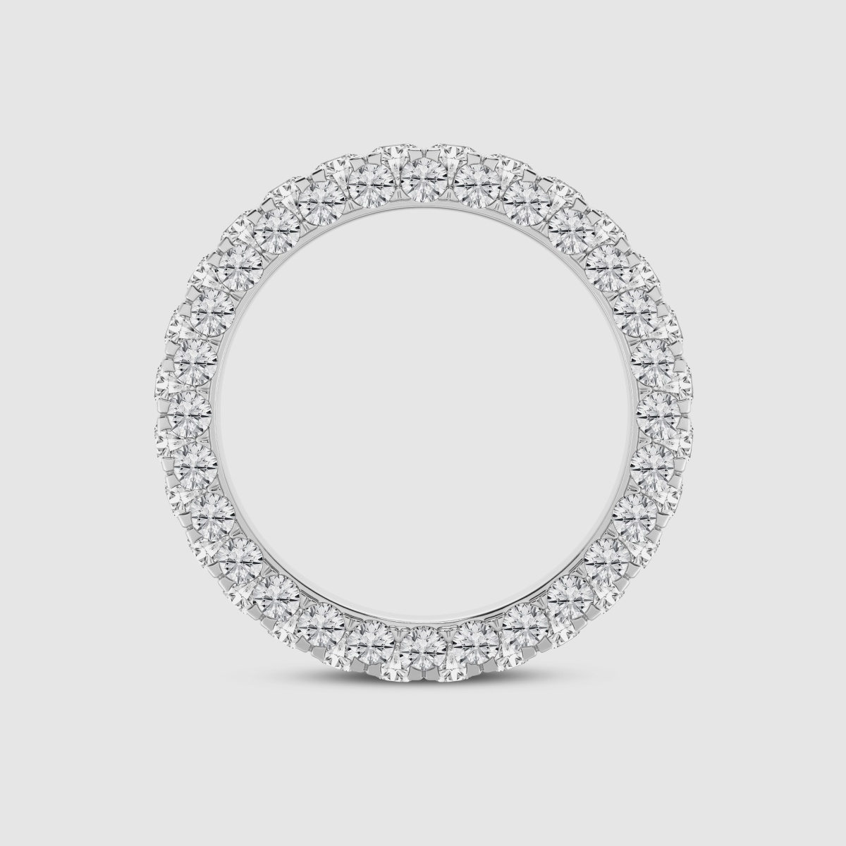 3 1/6 ctw Round Natural Diamond Three Sided Eternity Band