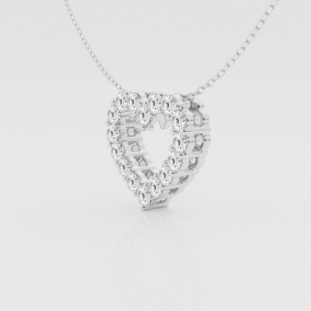 Natural Diamond | 1 ctw Round Heart Pendant