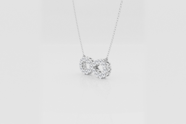 Natural Diamond | 1 ctw Round Infinity Fashion Pendant