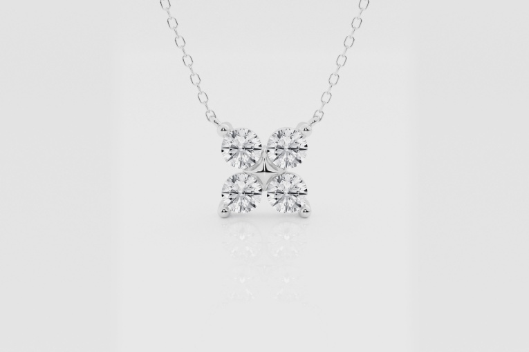 Natural Diamond | 1 ctw Round Four Stone Fashion Pendant