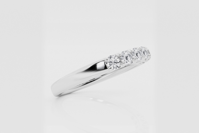 Natural Diamond | 1/2 ctw Round Seven Stone Anniversary Band