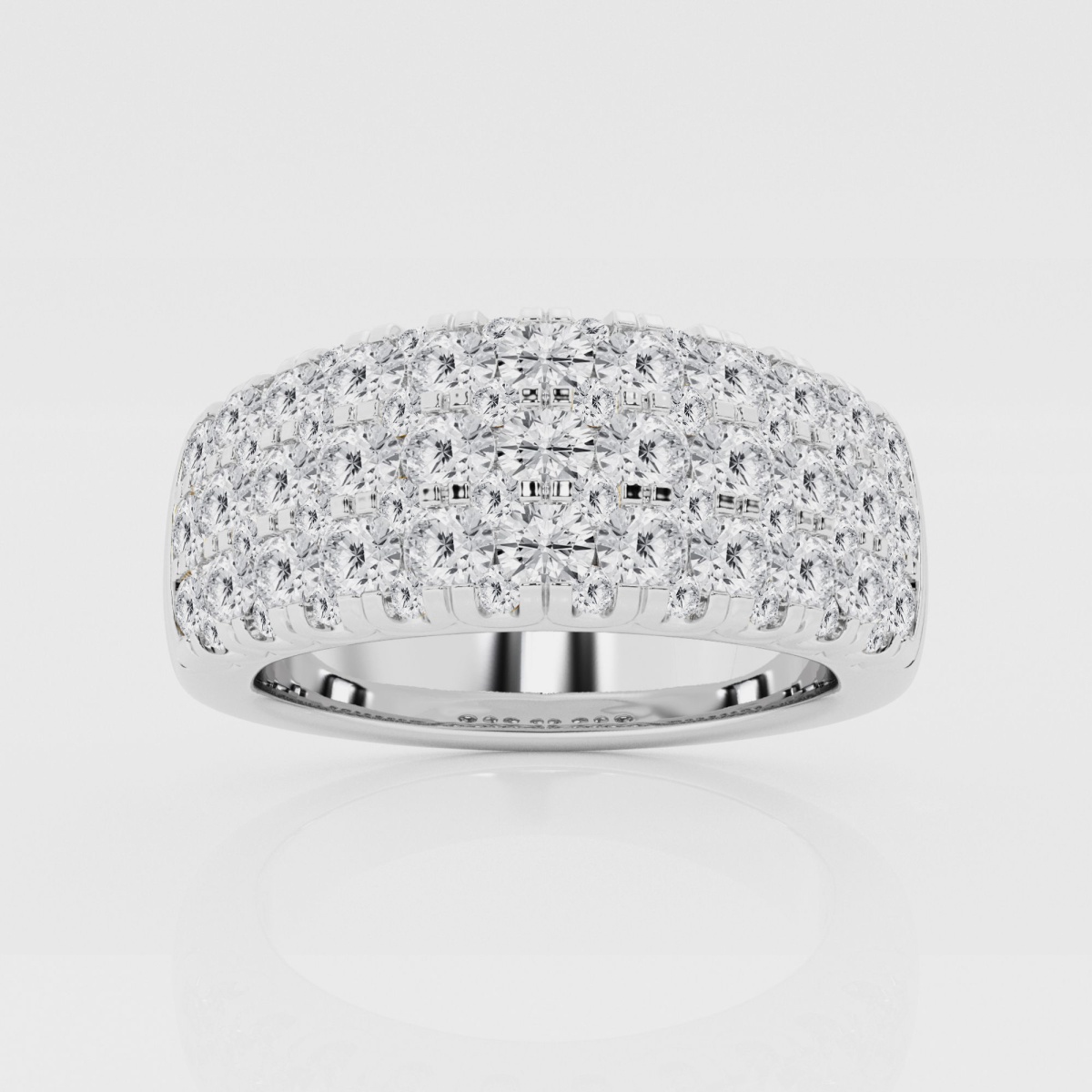 Natural Diamond | 2 ctw Round Domed Fashion Band