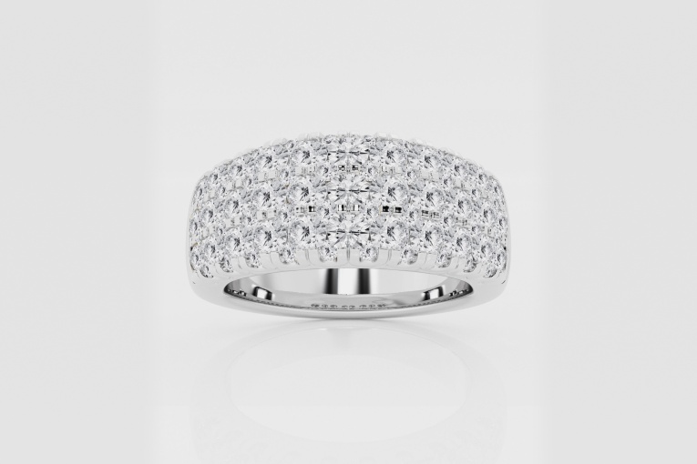 Natural Diamond | 2 ctw Round Domed Fashion Band