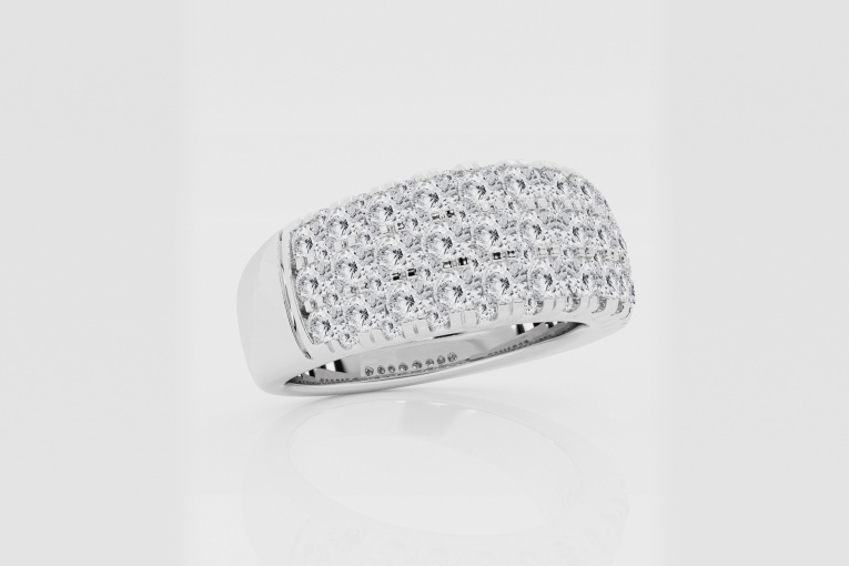 Natural Diamond | 2 ctw Round Domed Fashion Band