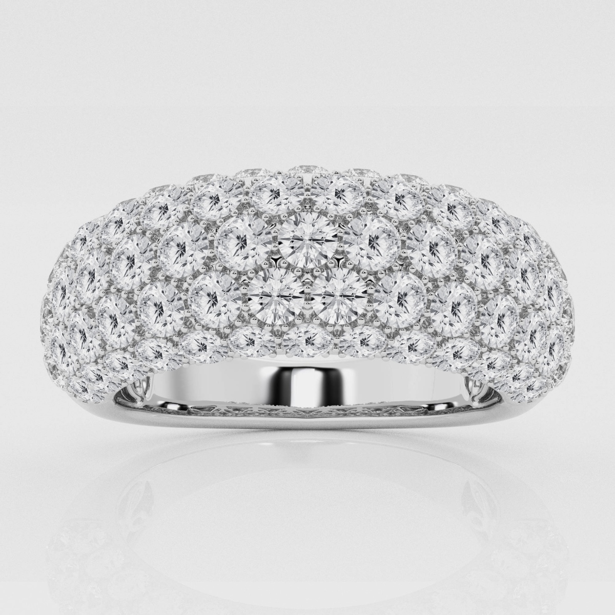 Natural Diamond | 2 1/2 ctw Round Domed Fashion Band