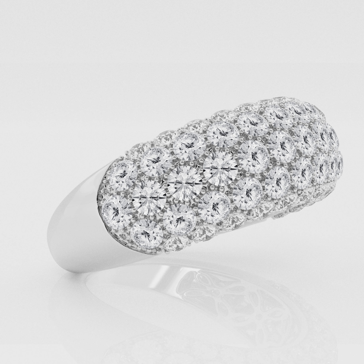 Natural Diamond | 2 1/2 ctw Round Domed Fashion Band