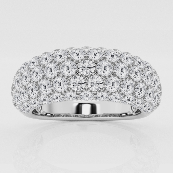 Natural Diamond | 2 1/2 ctw Round Domed Fashion Band