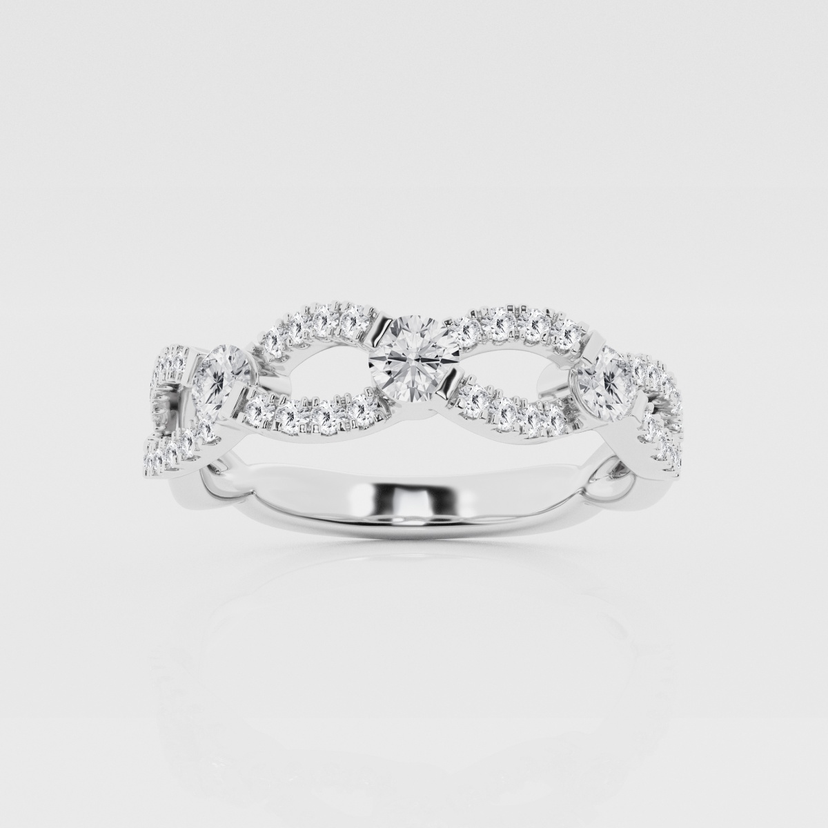 Natural Diamond | 1/2 ctw Round Twisted Fashion Band