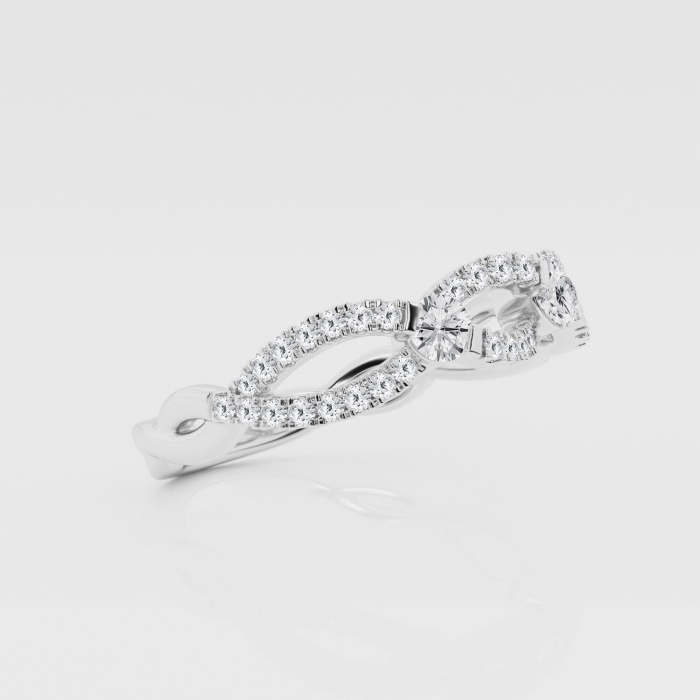 Natural Diamond | 1/2 ctw Round Twisted Fashion Band