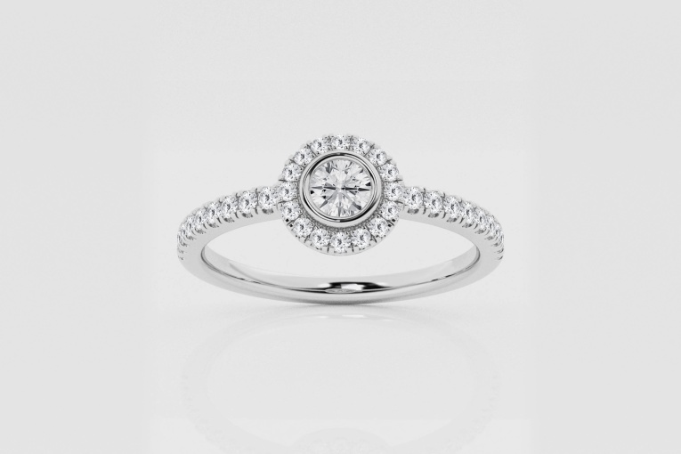 Natural Diamond | 1/3 ctw Round Halo Fashion Ring