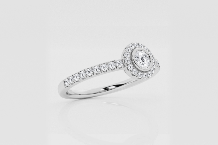 Natural Diamond | 1/3 ctw Round Halo Fashion Ring