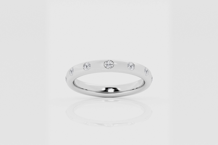 Natural Diamond | 1/4 ctw Round Wedding Band