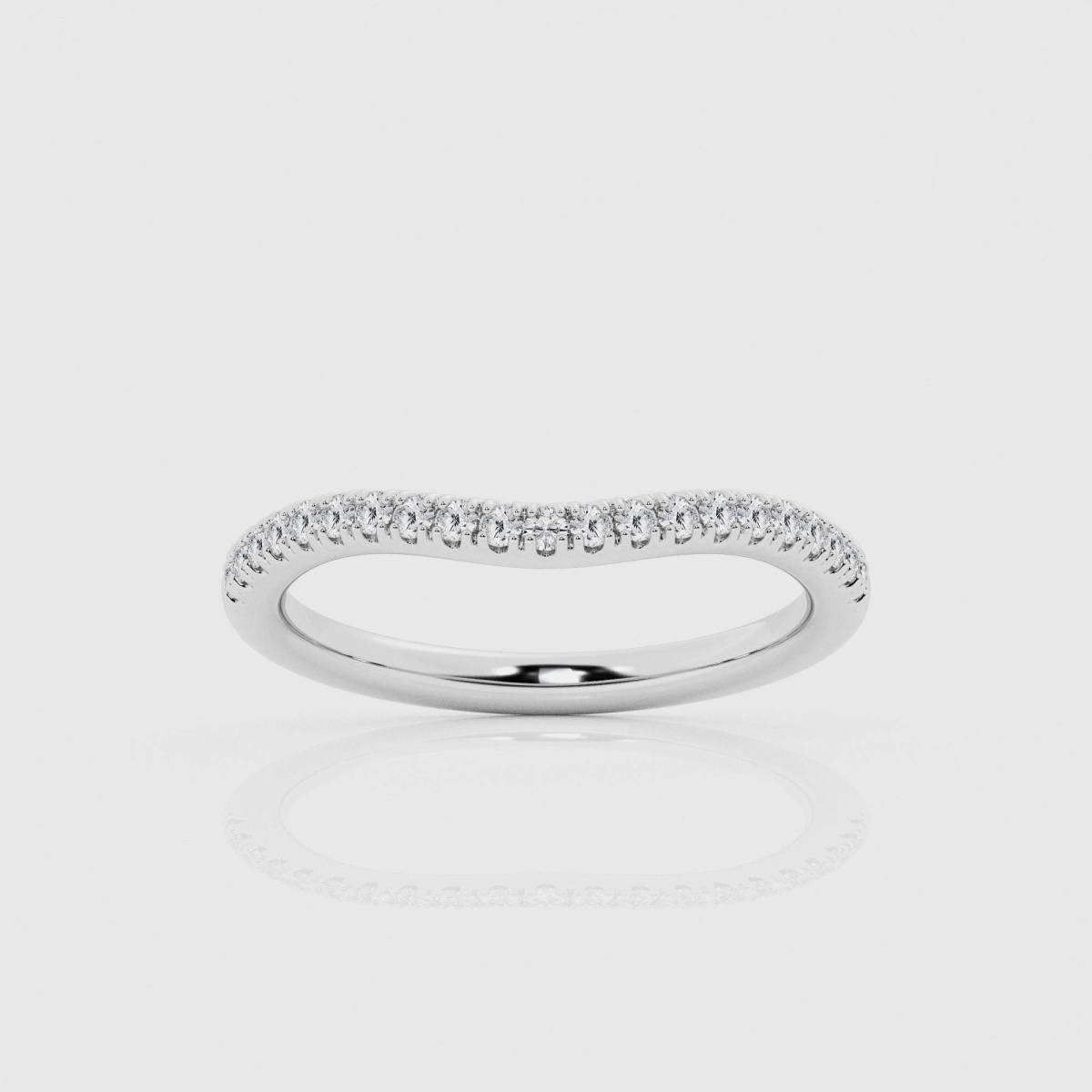 Natural Diamond | 1/5 ctw Round Contour Wedding Band