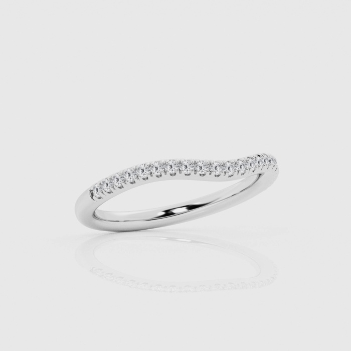 Natural Diamond | 1/5 ctw Round Contour Wedding Band