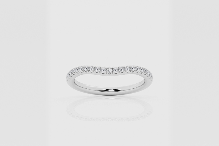 Natural Diamond | 1/5 ctw Round Contour Wedding Band