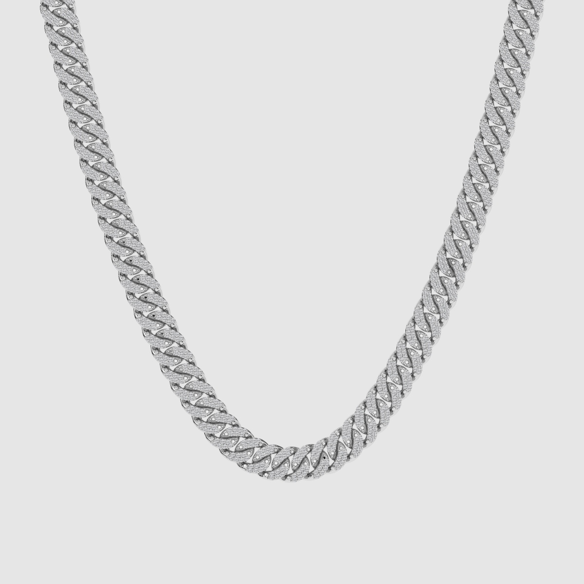 Natural Diamond | 7 1/3 ctw Round Cuban Link Fashion Necklace