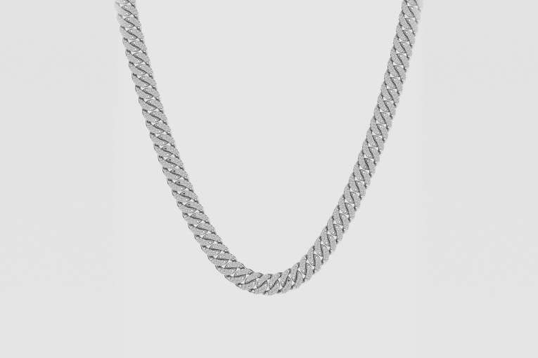 Natural Diamond | 7 1/3 ctw Round Cuban Link Fashion Necklace