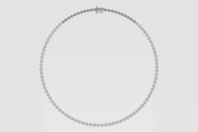 Natural Diamond | 10 ctw Round Multistone Fashion Necklace