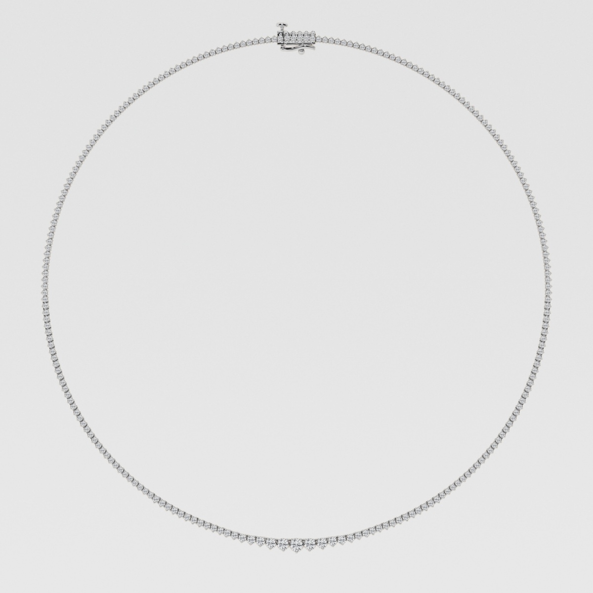 Natural Diamond | 5 ctw Round Graduated Riviera Fashion Necklace