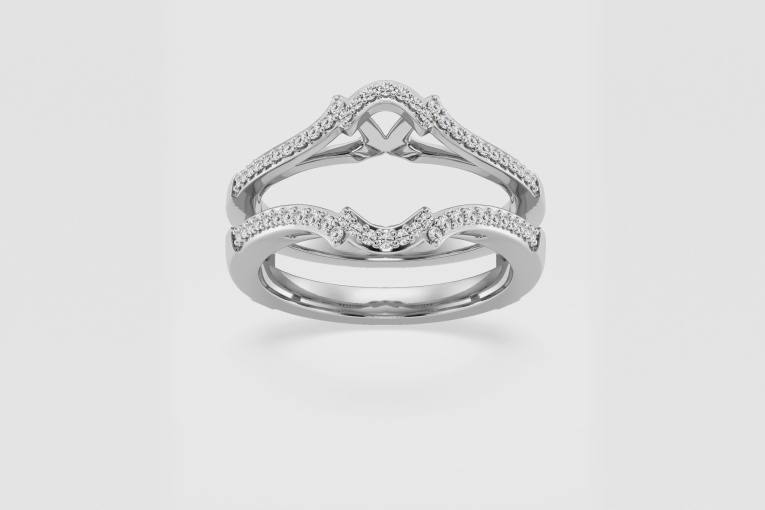 Natural Diamond | 1/4 ctw Round Crown Ring Enhancer