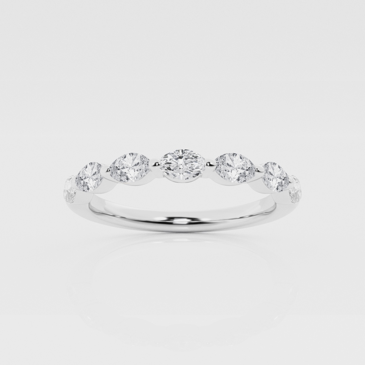 Natural Diamond | 1/2 ctw Marquise Floating Stackable Ring