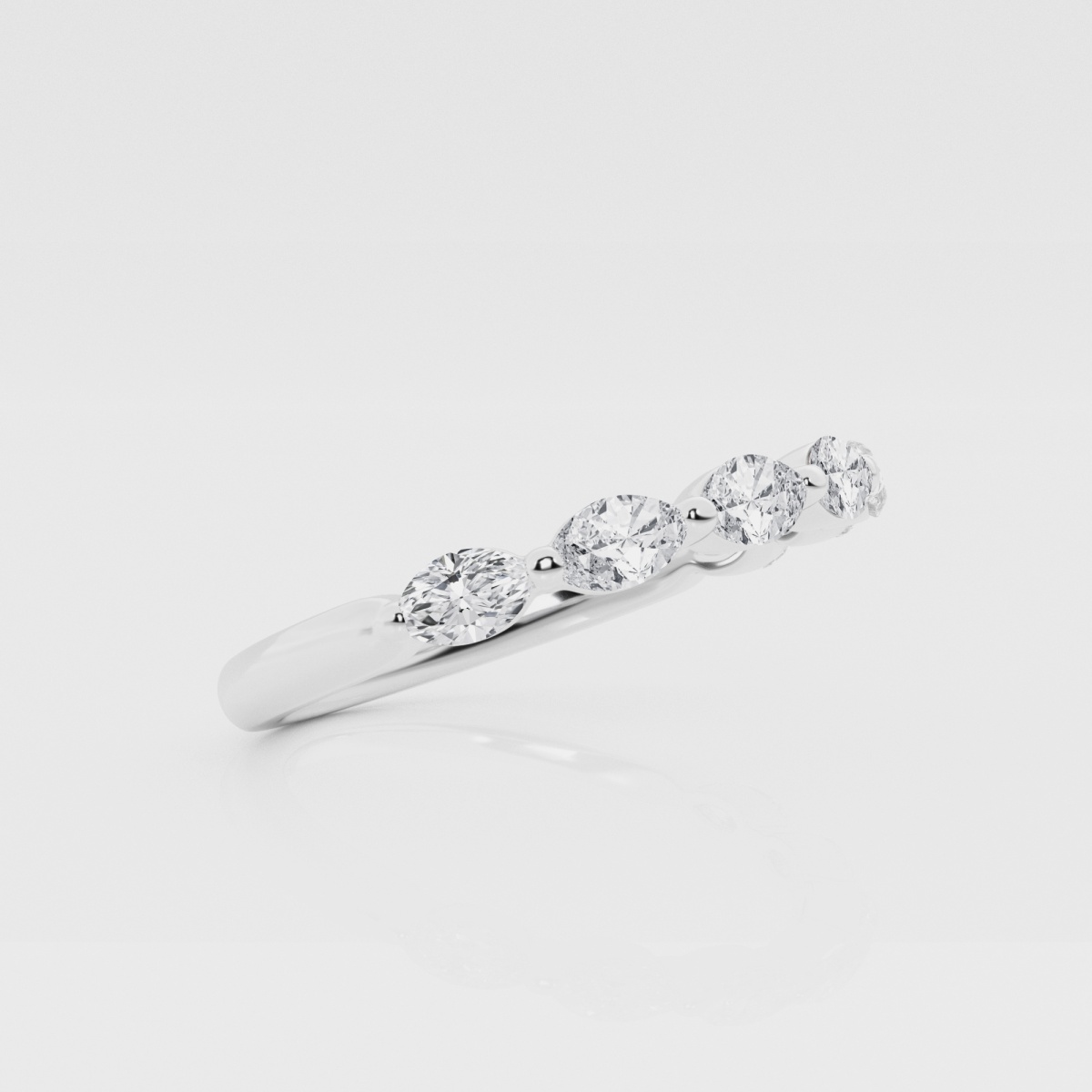 Natural Diamond | 1/2 ctw Marquise Floating Stackable Ring