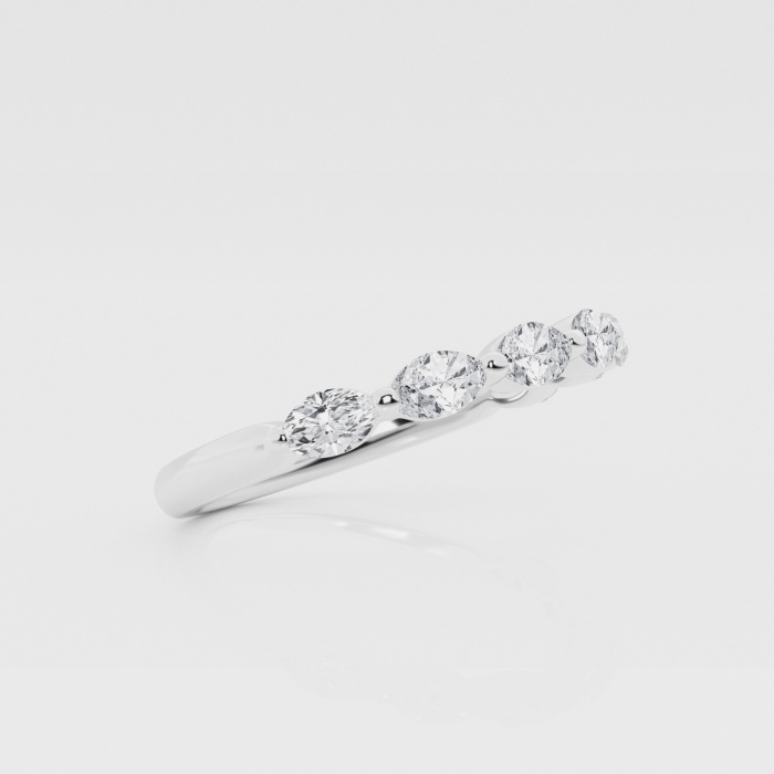 Natural Diamond | 1/2 ctw Marquise Floating Stackable Ring