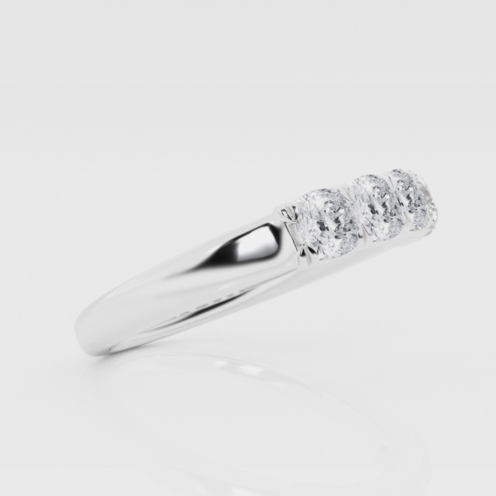 Natural Diamond | 1 ctw Cushion Five stone Anniversary Band