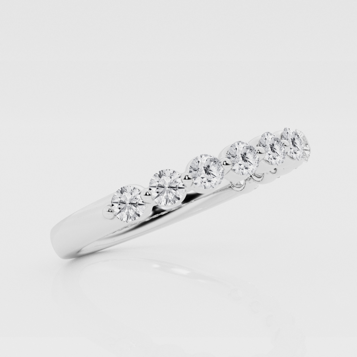 Natural Diamond | 1/2 ctw Round Floating Wedding Band