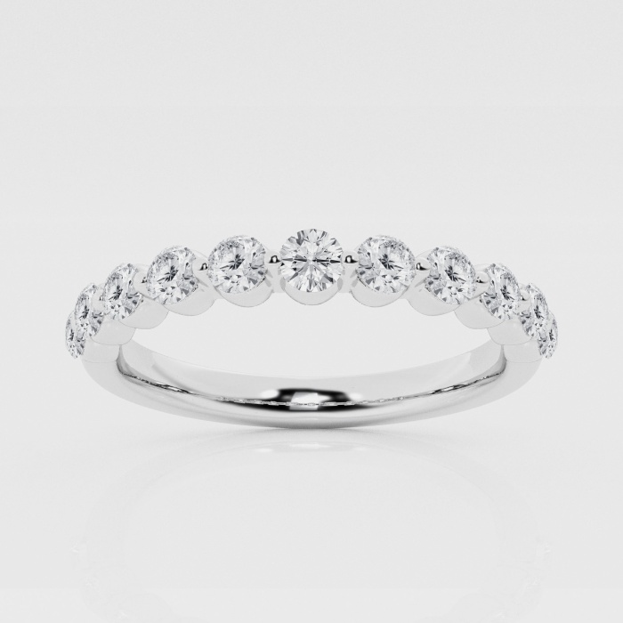 Natural Diamond | 1/2 ctw Round Floating Wedding Band