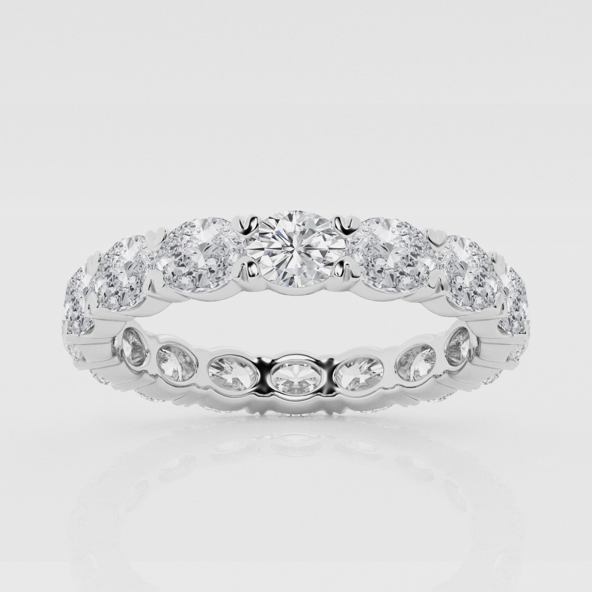 Natural Diamond | 2 ctw Oval East-West Eternity Band