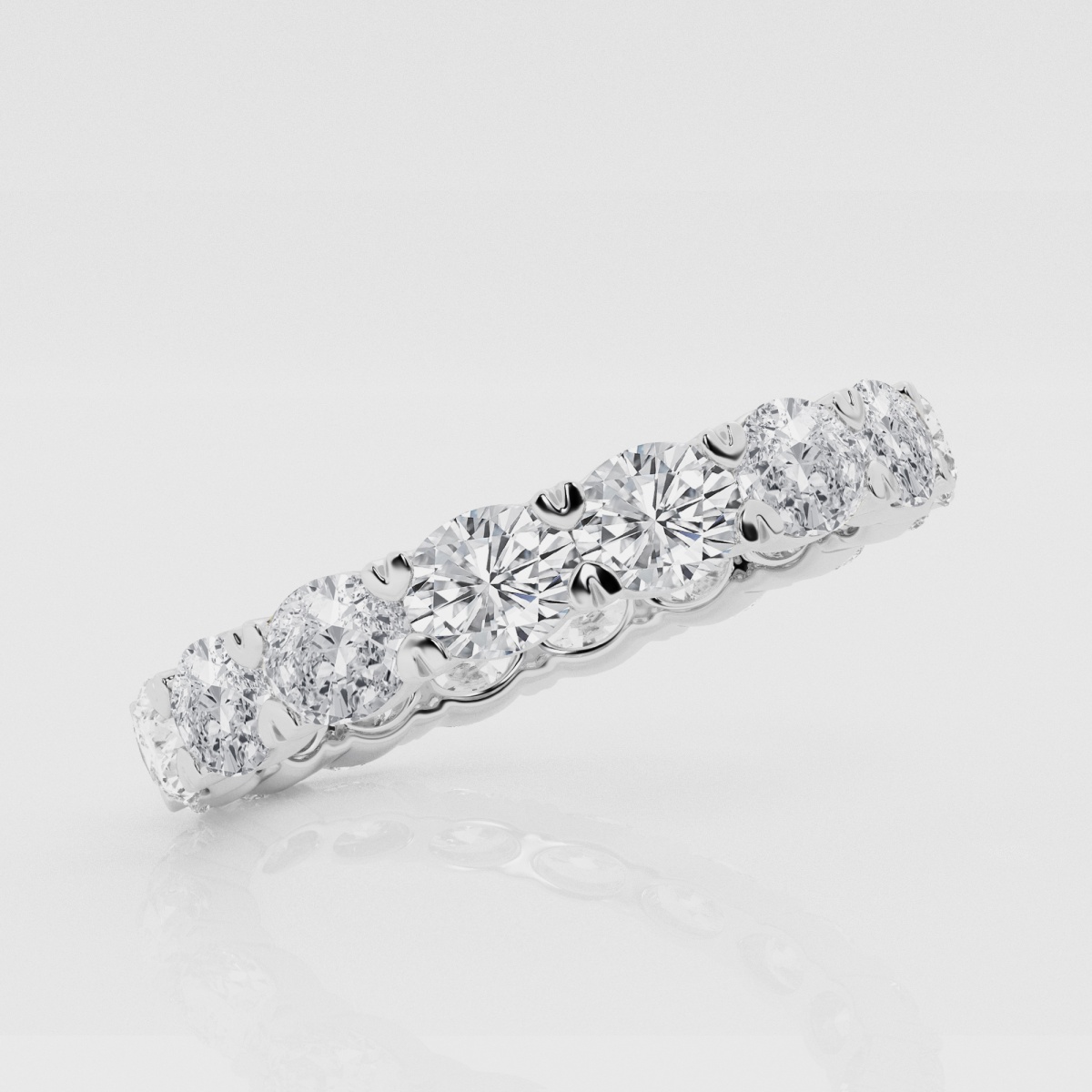 Natural Diamond | 2 ctw Oval East-West Eternity Band