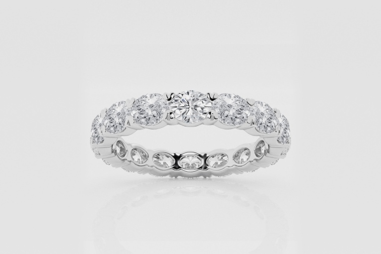 Natural Diamond | 2 ctw Oval East-West Eternity Band