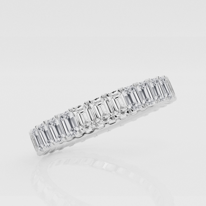 Natural Diamond | 2 ctw Emerald North-South Eternity Band