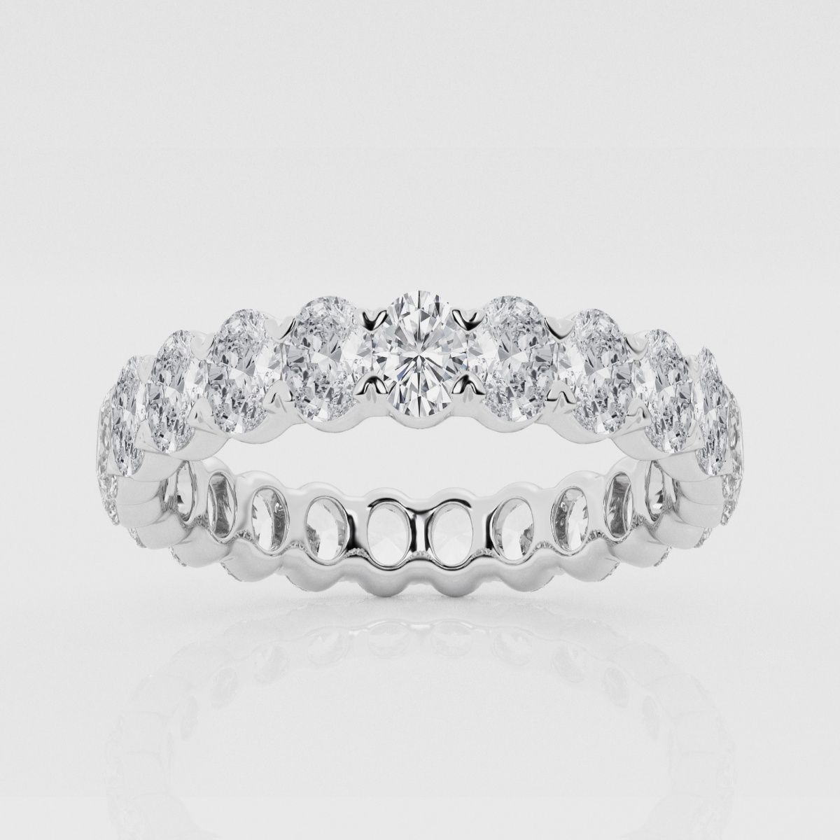 Natural Diamond | 2 ctw Oval North-South Eternity Band