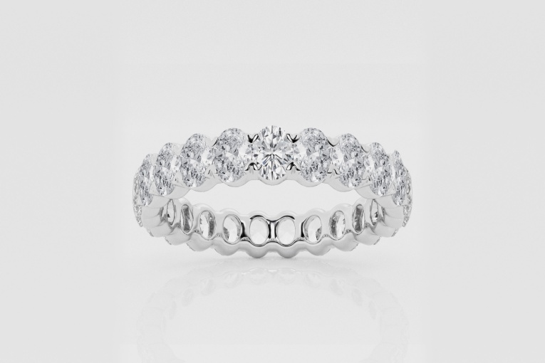 Natural Diamond | 2 ctw Oval North-South Eternity Band