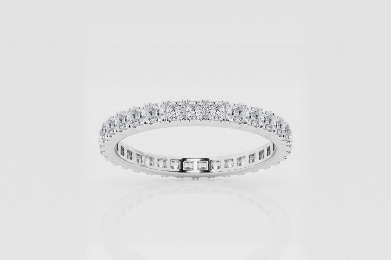 Natural Diamond | 1 ctw Princess Eternity Band