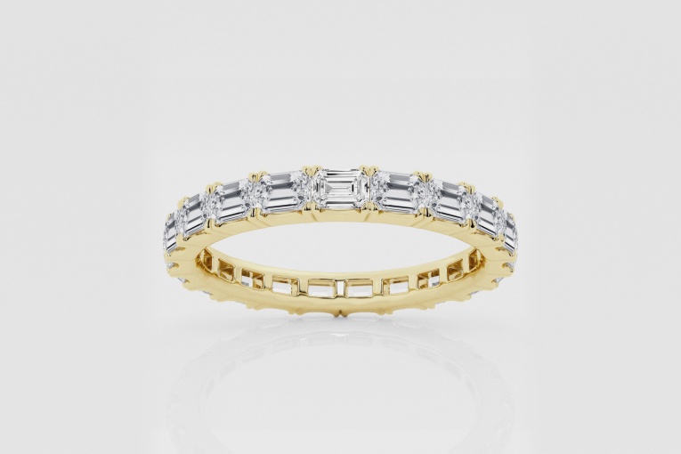 Natural Diamond | 2 ctw Emerald East-West Eternity Band