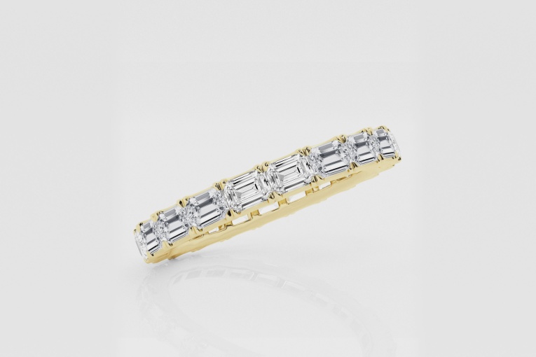 Natural Diamond | 2 ctw Emerald East-West Eternity Band