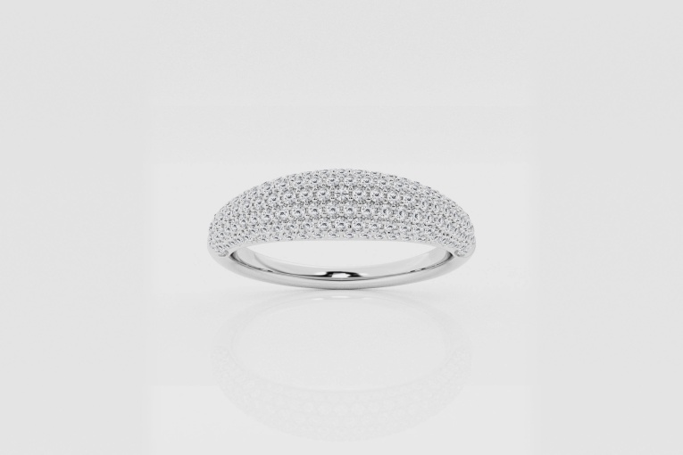 Natural Diamond | 2/3 ctw Round Pave Fashion Band