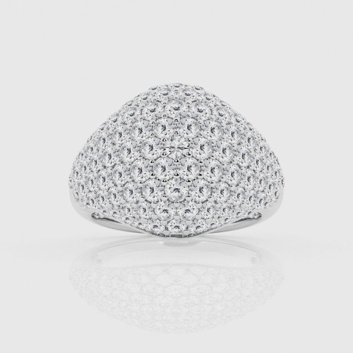 Natural Diamond | 3 ctw Round Pave Dome Fashion Ring