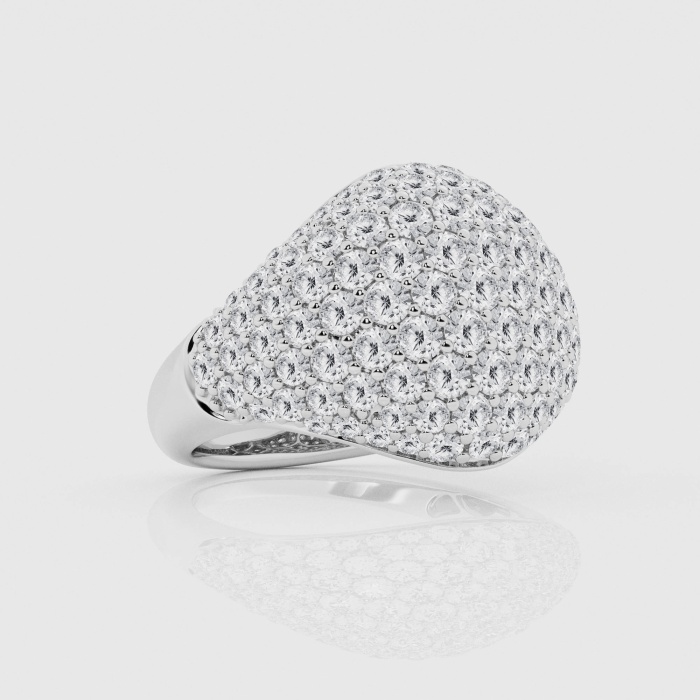 Natural Diamond | 3 ctw Round Pave Dome Fashion Ring