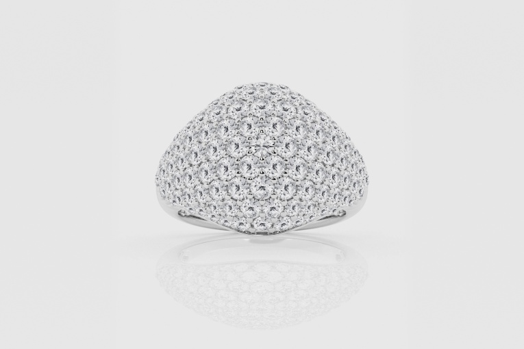 Natural Diamond | 3 ctw Round Pave Dome Fashion Ring