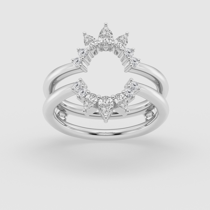 Natural Diamond | 1/2 ctw Pear Ring Enhancer