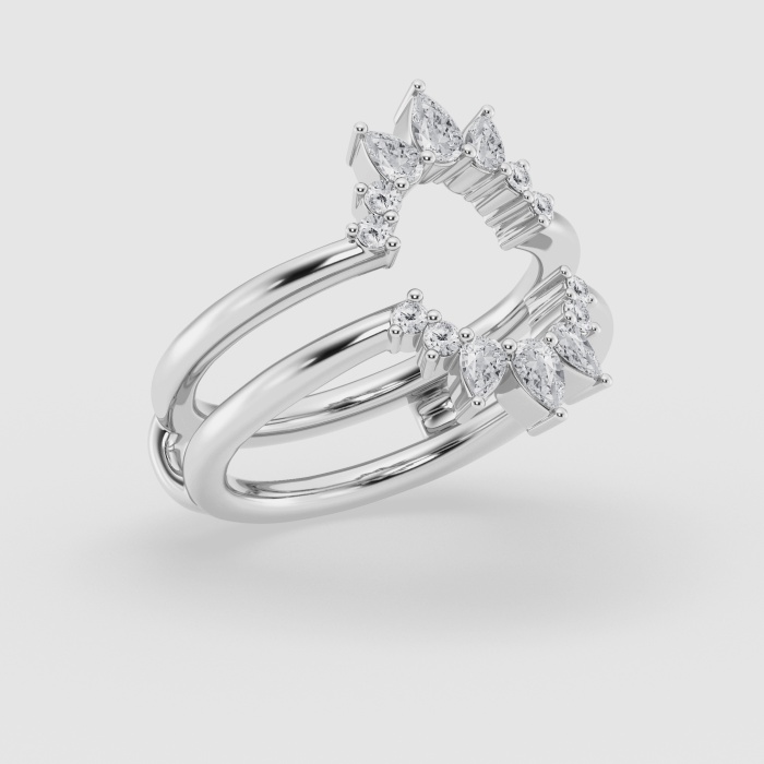 Natural Diamond | 1/2 ctw Pear Ring Enhancer